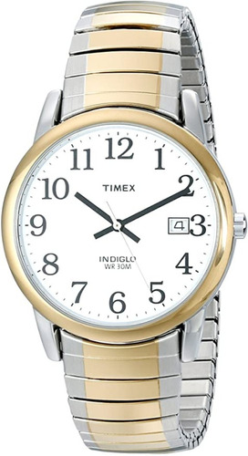 Timex | Reloj Hombre 35 Mm | T2h3119j | Original Color de la correa Plateado/Dorado Color del bisel Dorado Color del fondo Blanco