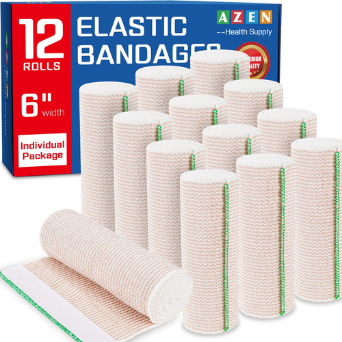 Azen5 Pack Elastic Bandage Wrap 6 Inch, Cddbu