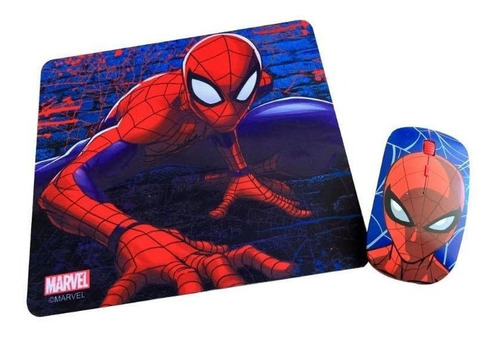 Kit Mouse Inalambrico Y Mouse Pad Spider Man 2 / Tecnocenter