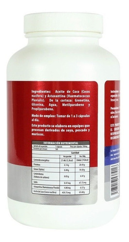 Astaxantina 160 Cápsulas De 700mg C/u Naturagel