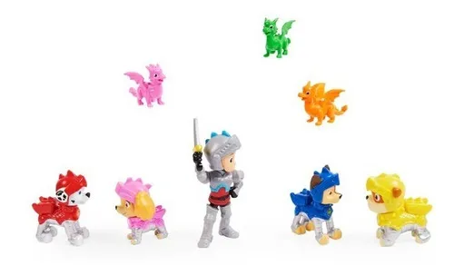 Paw Patrol Rescue Knights Set Mu eco Ryder 8 Figuras Ed
