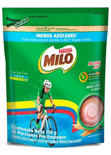 Chocolate Milo Menos Azucar 750g 