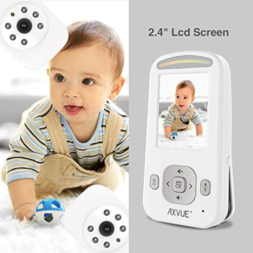 Axvue E600 Video Baby Monitor Con 24 Lcd Y Detección De Temp