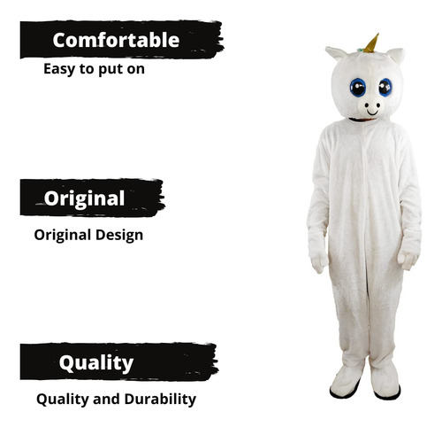 Unicornio Kawaii Overol De Unicornio Máscara Peluda De