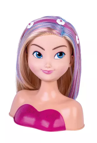 BONECA BUSTO NANCY HAIR PARA FAZER PENTEADO E MAQUIAGEM - SUPER TOYS - REF.  465