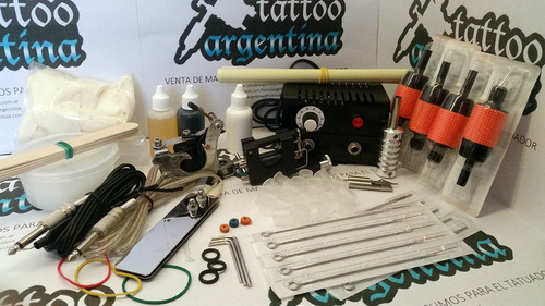 Tattoo Kit Tatuaje Set Con Maquina Rotativa Calidad