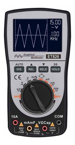 Et826 Multimetro Osciloscopio 2 En 1 Ac Dc