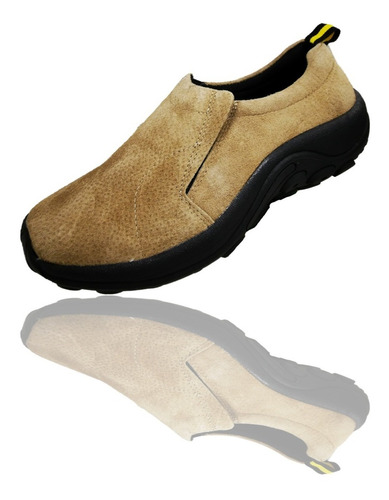 Zapatos De Hombre De Cuero Gamuzado Beige Casual 888