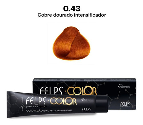  Felps Color - 0.43 Cobre Dourado Intensificador 60g Tom Cobre Dourado