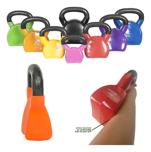 Pesa Rusa Hierro Recubierta Goma Kettlebell 6kg Tuproductouy