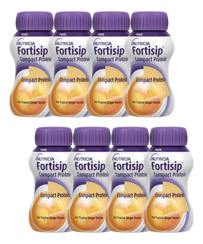 Combo X8 Fortisip Compact Protein Nutrición Jengibre 125 Ml