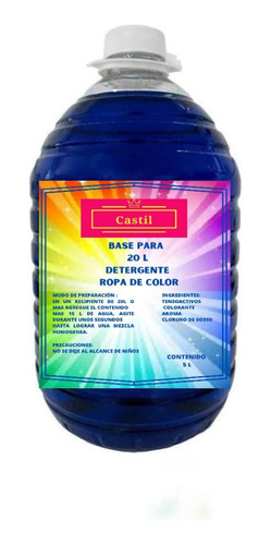 Detergente Liquido Para Ropa De Color Base Para 2 0 L