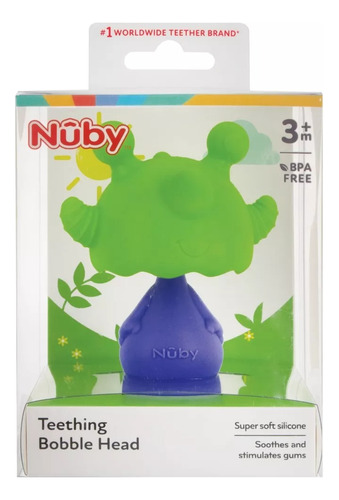 Modedera De Silicon Nuby Alien/jirafa/ Unicornio Bobble Head Color Verde