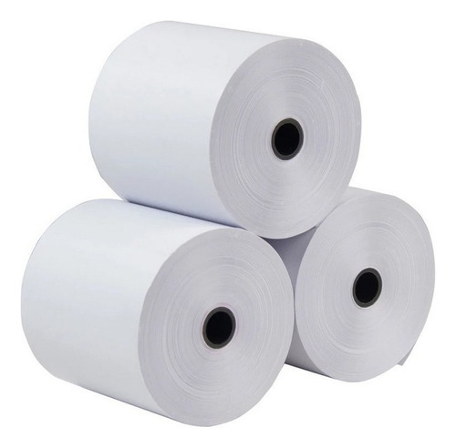 10 Rollos De Papel Termico 80x60 Para Impresoras De 80mm Color Blanco