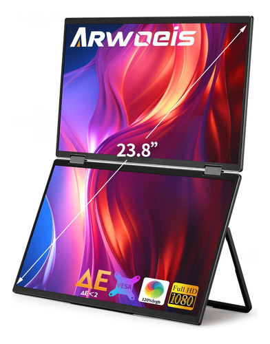 Arwoeis 15.6 Monitor Portátil Dual, 1080p, 120% Srgb, Monito