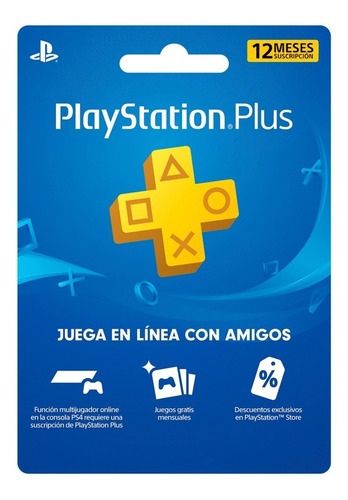 Imagen 1 de 2 de Membresia Plus Playstation 12 Meses Usa Inmediato Cuotas Ade