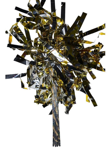 50 Mechudos Pompon Metalico Porra Fiesta