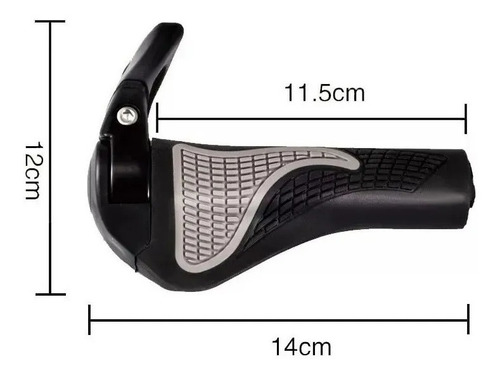 Imagem 3 de 8 de Manopla Anatômica Punho Bar End Apoio De Guidão Metal Ws-274