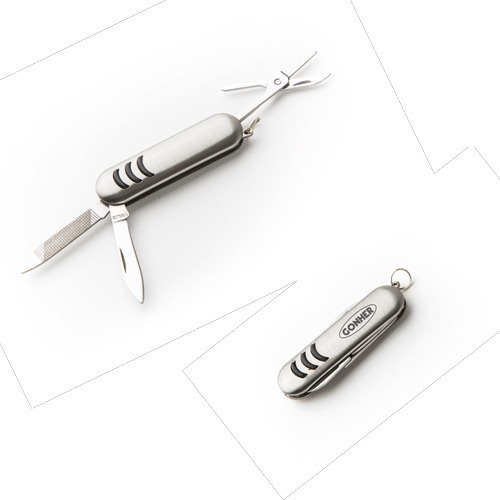 Imagen 2 de 4 de Kit De 3 Mini Navaja Metálica Cuenta Con Arillo Para Llavero