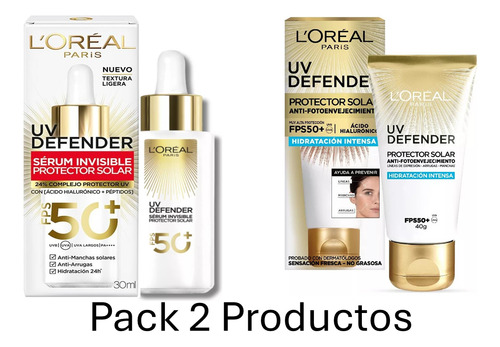 Kit L'oréal Paris Protector Solar Sérum Y Crema Hidratación
