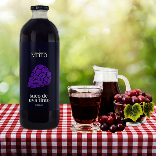 Suco De Uva Tinto Mitto Integral Sem GlĂșten 1 L 100% Natural