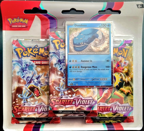 Pokemom Tcg Scarlet & Violet Tripack Blister Inglés Dondozo