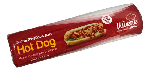 Saco Para Hot Dog Embalagem Plastica 22cmx10cm Vabene
