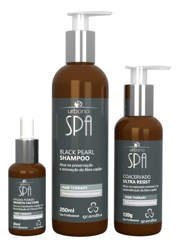 Grandha Urbano Spa Black Estimulação Do Crescimento Kit C3