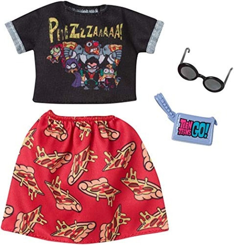Barbie Clothes: Teen Titans Go! Pizza Top & Falda Monedero