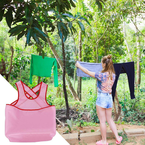 Delantal De Secado De Ropa Portátil Delantal De Lavandería C