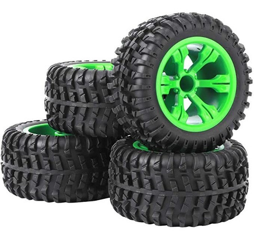 Neumáticos De Coche Rc, Caucho Exquisito Color Verde