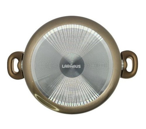 Imagen 4 de 4 de Cacerola Aluminio Con Asas Y Tapa 24cm Volt Larhaus