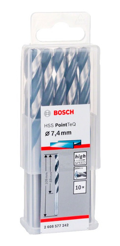 2608577242 Broca Ar Bosch Pointteq 7.40mm *caixa Com 10un