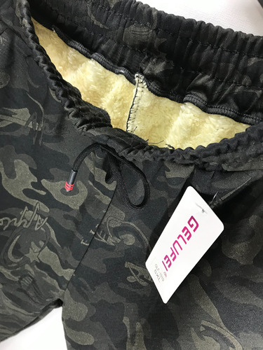 Pantalon Termico Camuflado Con Corderito Adentro Talle Xl Verde Camuflado Xxl