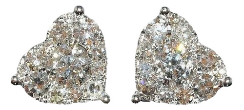 Aretes Deslumbrantes A La Moda Con Forma De Corazón De Crist