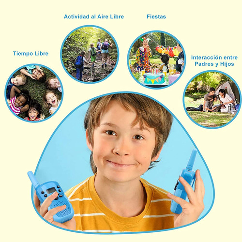 2 Pzas Walkie Talkies Para Niñas, 3km Largo Alcance Radios