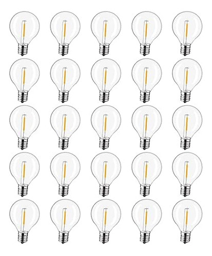 25-pack G40 Led Replacement Light Bulbs, E12 Screw Base...