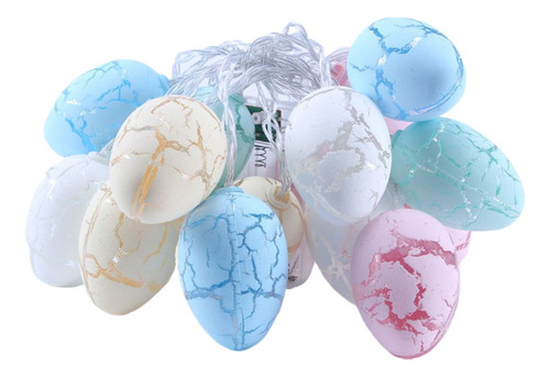 Cadena De Luces Led De Pascua Con Huevos Rotos De 10 Pies