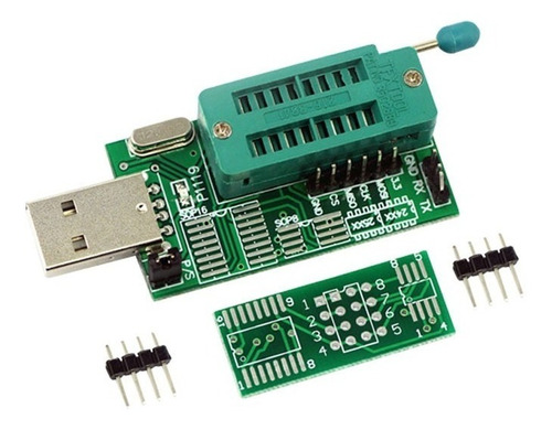Imagen 3 de 10 de Programador Usb Ch341a + Pinza + Cable. Bios Eeprom 24 25