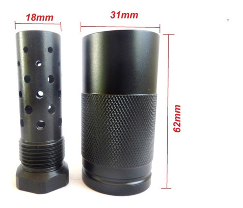 Imagen 4 de 8 de Freno De Boca .223/5.56 Muzzle Brake Con Supresor De Flama