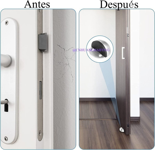 Juego De 6 Topes Magnéticos De Acero Inoxidable Para Puertas