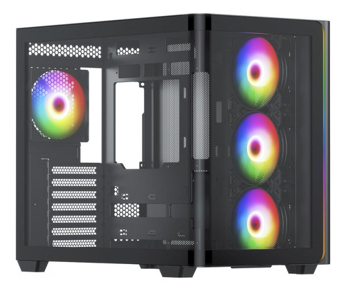 Gabinete Gamer Superframe Power Cube Cristal, Com 4 Fans