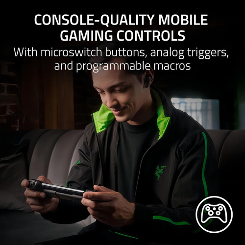 Razer Kishi V2 USB C - Controlador de jogos para iPhone e Android, cor preta