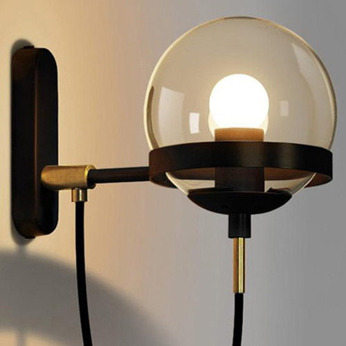 Retro Plug In Aplique De Pared Sin Bombilla Led, Accesorio