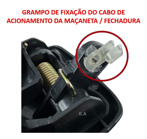 Puxador Preto Interna Porta Esquerda Hilux Sw4 97 A 04