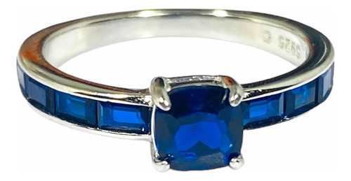 Anillo Compromiso Sin Fin Eternidad Topacio Azul Suizo Natur