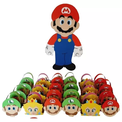 Combo Cumpleaños Mario Bros Piñata + 20 Bolsitas G Eva