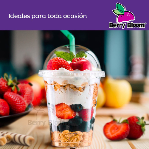 50 Vasos Desechables Plástico 12 Oz Transparentes Con Tapa Tipo Domo Reutilizables Para Bebidas Frías Café Smoothie Eventos Fiesta Restaurante Delivery Resistente Y Práctico
