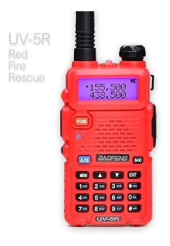 Rádio Ht Baofeng Uv5r Edição Especial Red Uhf E Vhf Vermelho