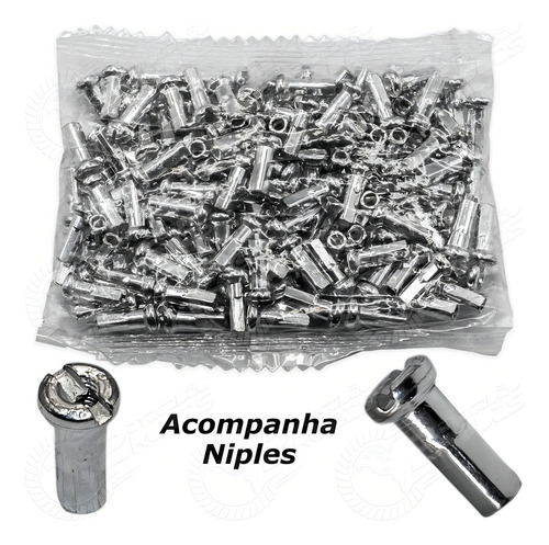 Raios Para Bike Aro 26 263x2,00mm 144 Un Groza Zincado Niple